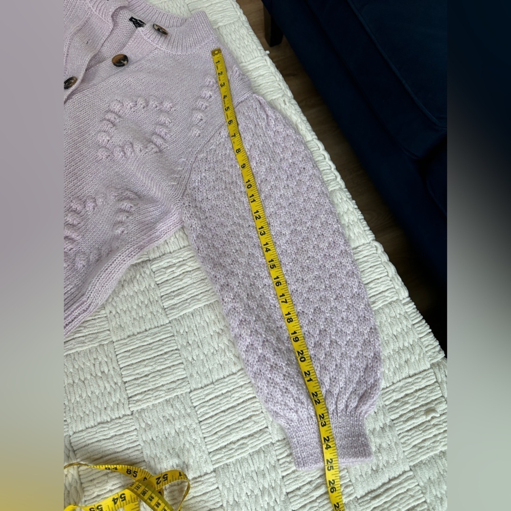 Who what wear chunky bobble stitch button front cardigan sweater - Picture 7 of 7